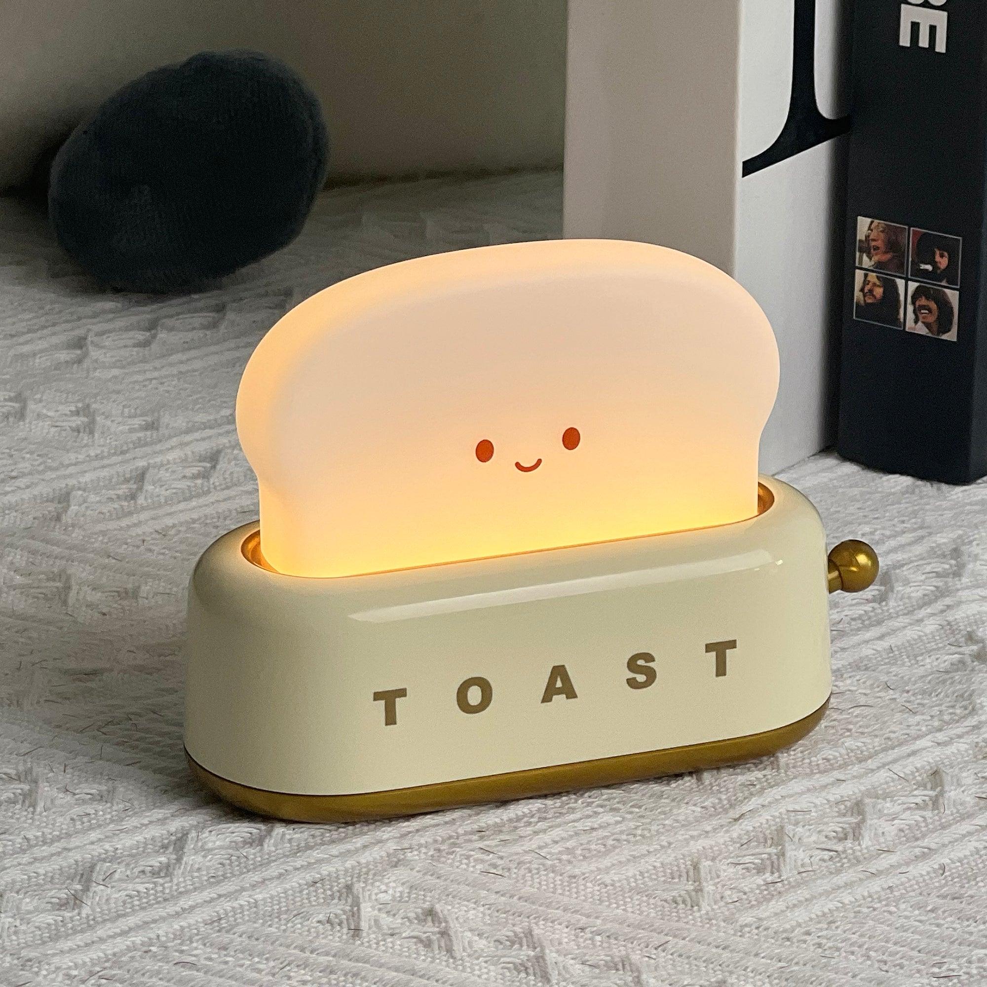 ToastGlow Tischlampe – Retro, Akku, Warmlicht, für Wohnzimmer