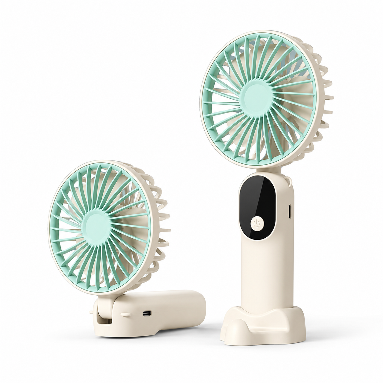 Tragbarer Ventilator | Faltbar, 6 Geschwindigkeiten, USB Wiederaufladbar 1
