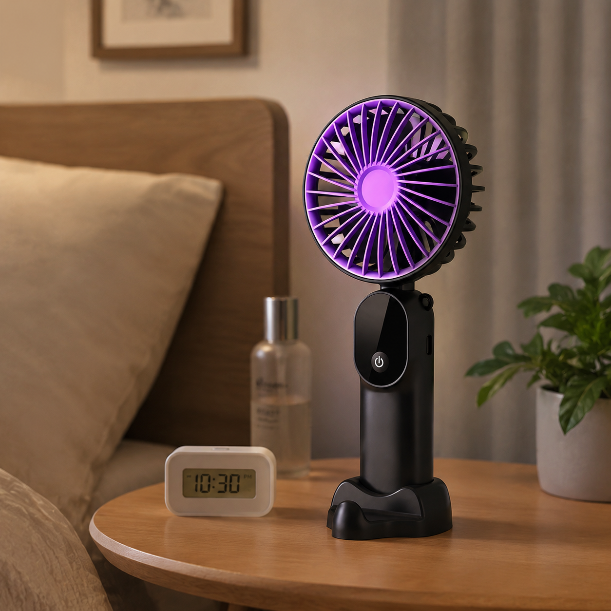 Tragbarer Ventilator | Faltbar, 6 Geschwindigkeiten, USB Wiederaufladbar 3
