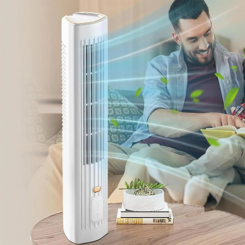 Turmventilator | USB-wiederaufladbar, flügelloses Design, leise 1