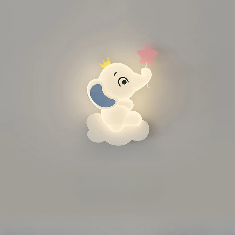 ElephantGlow LED Wandlampe - Elefantenform mit einstellbarer Beleuchtung für Kinderzimmer