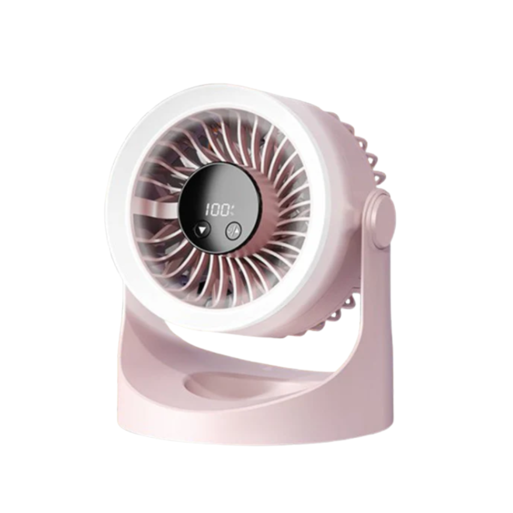 Mini Ventilator mit USB Aufladung & Licht – Tragbar, Kompakt – Für Büro & Schlafzimmer