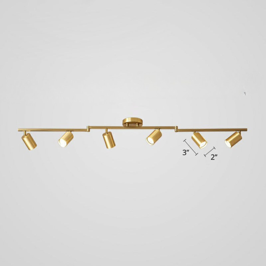 LumeTrack – Minimalistischer Goldener LED-Deckenstrahler