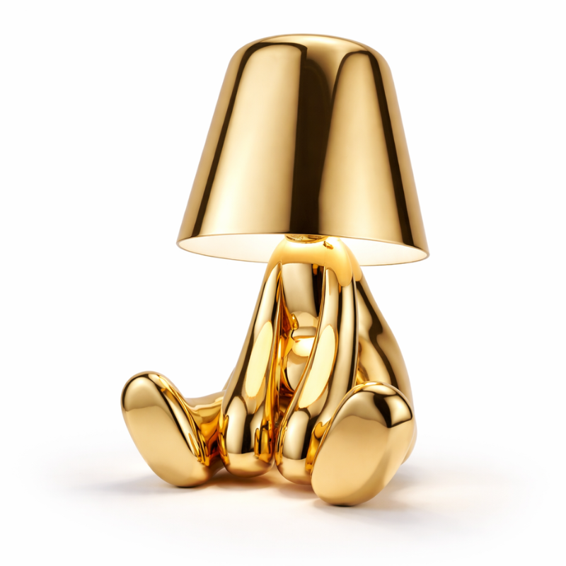 Kabellose Goldene Design-Tischlampe – Dimmbares LED Licht