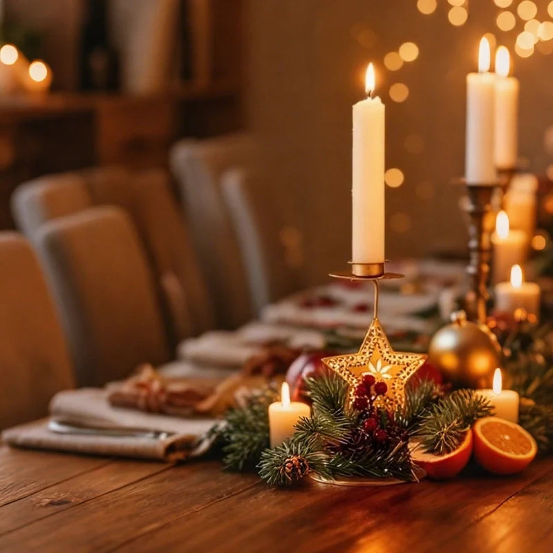 LumiCandle – Moderner Kerzenhalter, Metall, Für Esszimmer & Schreibtisch