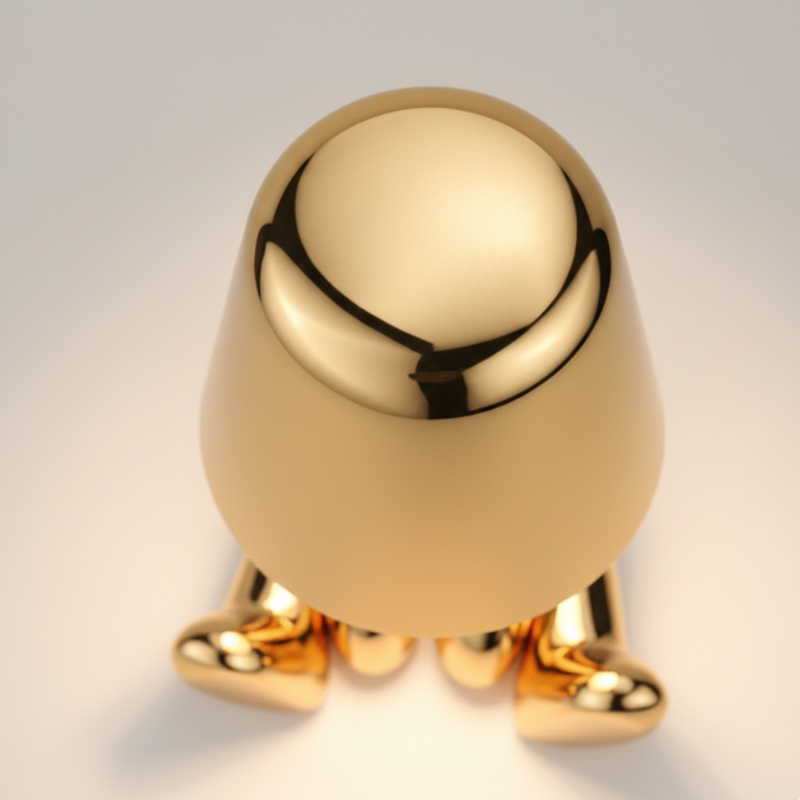 Kabellose Goldene Design-Tischlampe – Dimmbares LED Licht