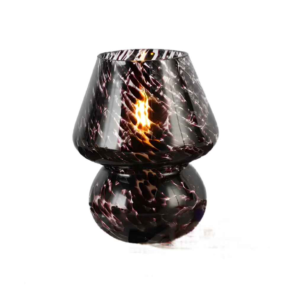 LumoGlas Vintage Glaslampe – handgefertigt amber für Wohnzimmer