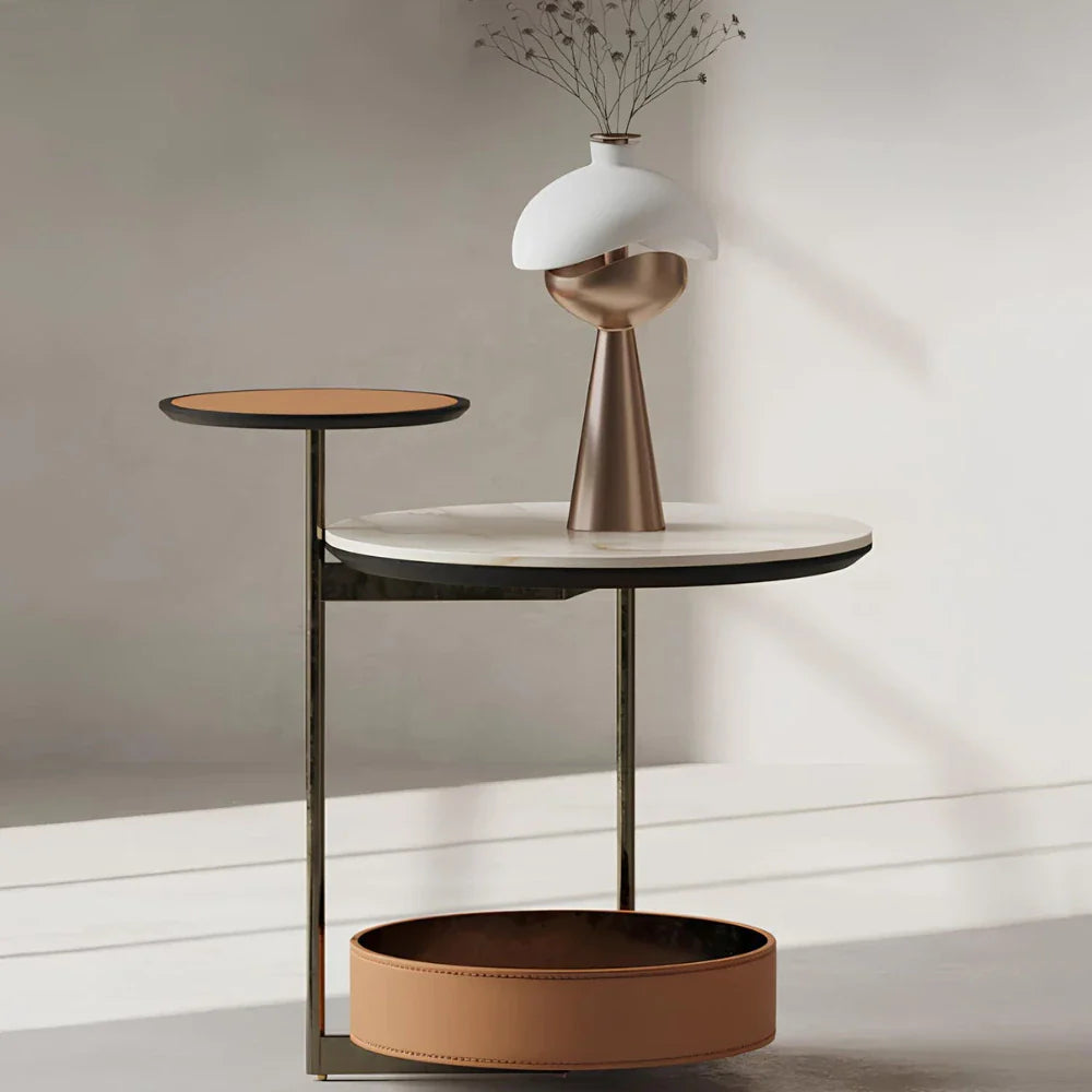 LumoKuppel Skulptur-Tischlampe Modern LED Design Weiß für Wohnzimmer