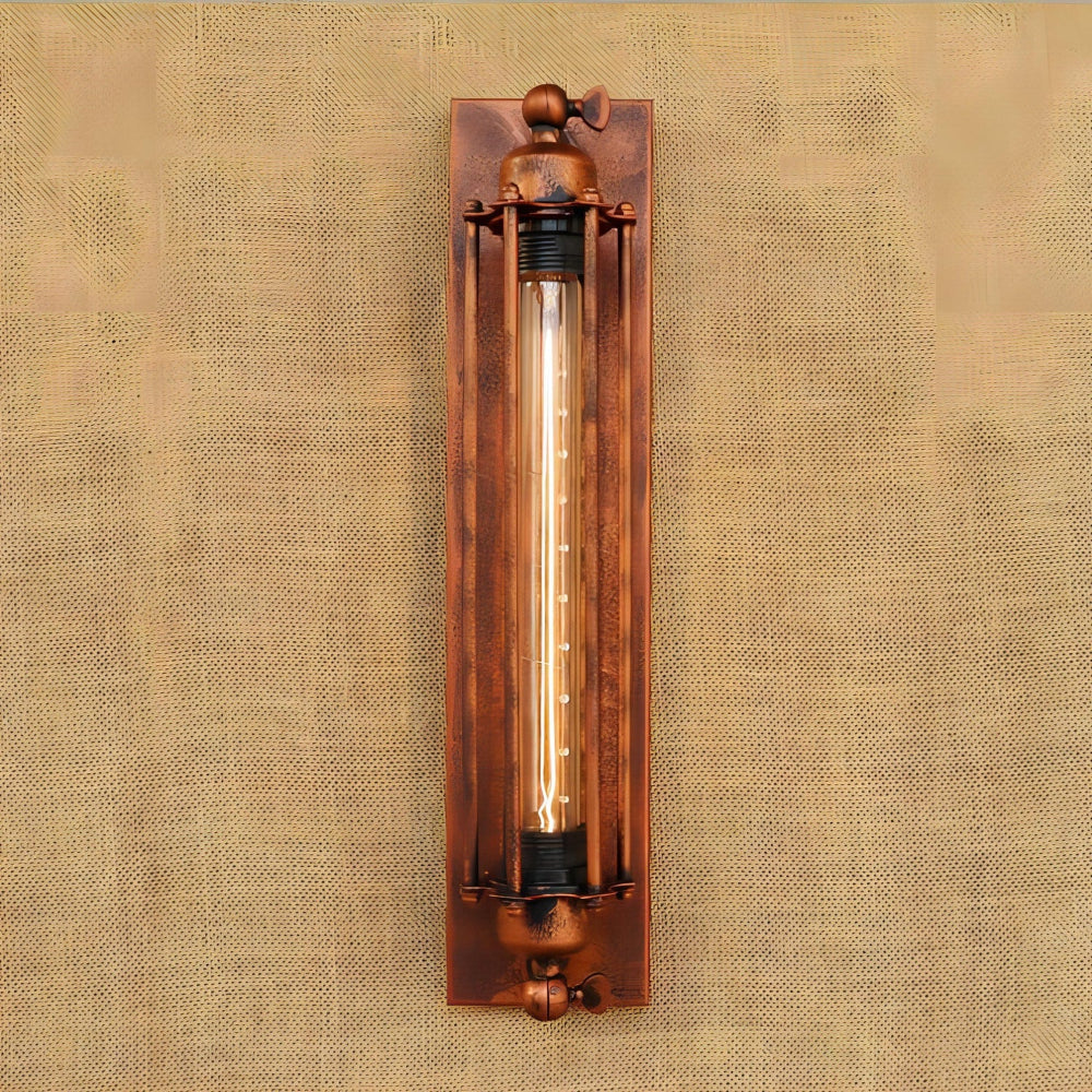 RetroGlow Wandlampe – Vintage Stil, LED, Messing, für Flur