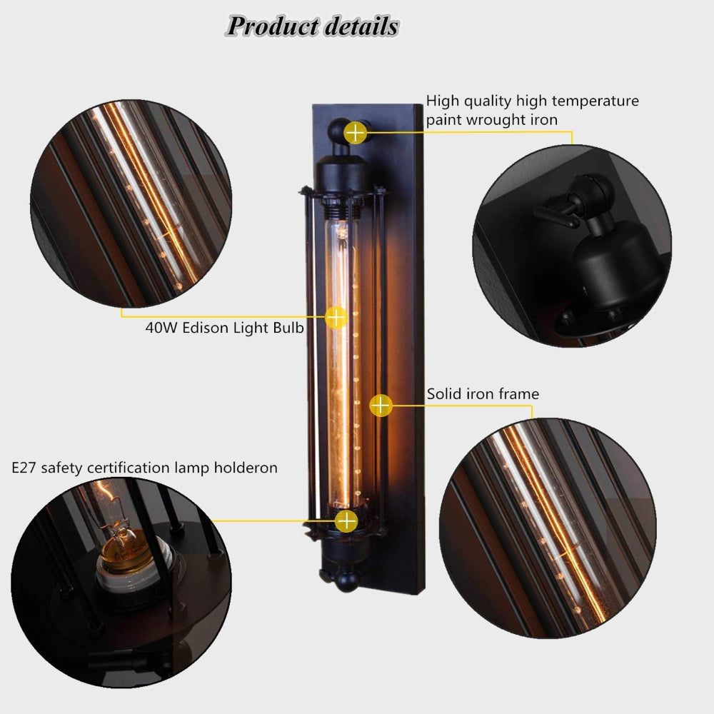 RetroGlow Wandlampe – Vintage Stil, LED, Messing, für Flur