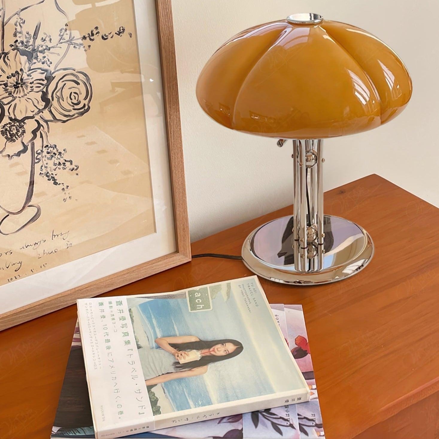MushGlow Bauhaus Tischlampe – Modernes Pilzdesign Dimmbar Weiß Wohnzimmer