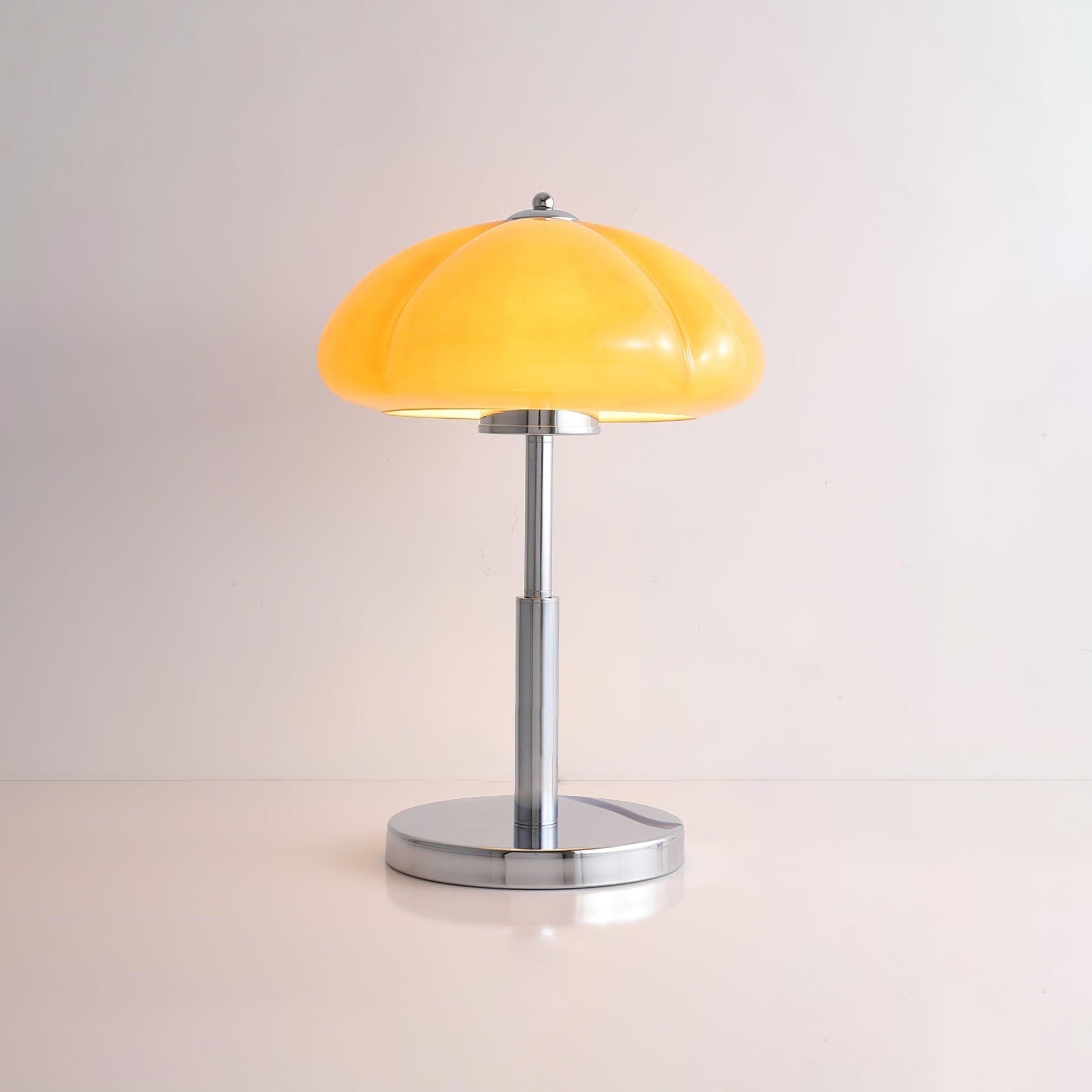 MushGlow Bauhaus Tischlampe – Modernes Pilzdesign Dimmbar Weiß Wohnzimmer