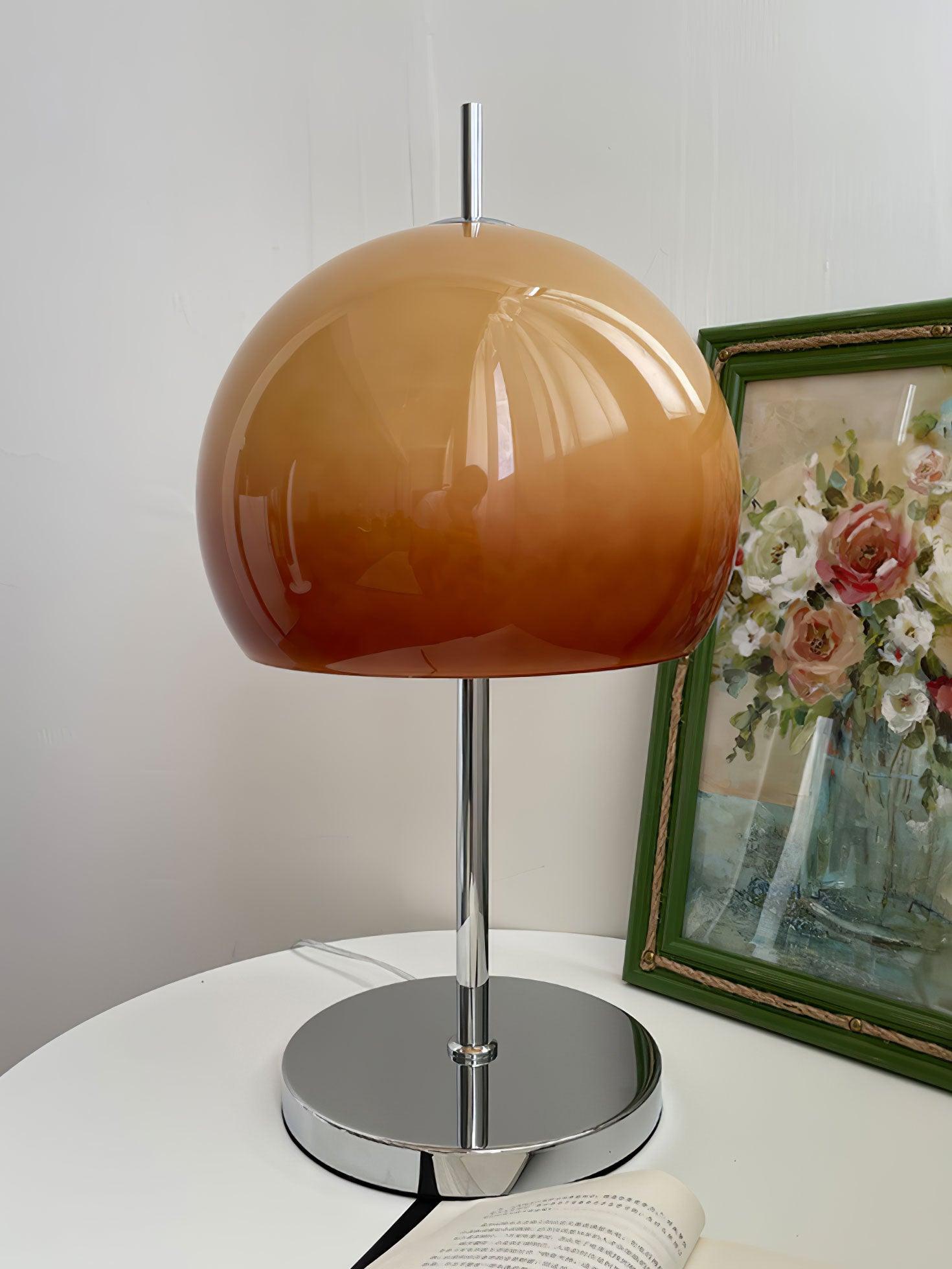 MushGlow Bauhaus Tischlampe – Modernes Pilzdesign Dimmbar Weiß Wohnzimmer