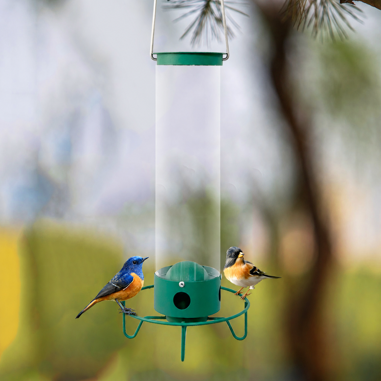 Vogelfutterspender Eichhörnchensicher Polycarbonat Metall 2,3 kg Hängend