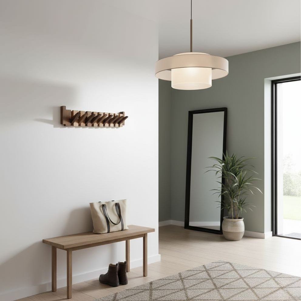 Wandgarderobe | Massives Holz, Klavier-inspiriertes Design 3