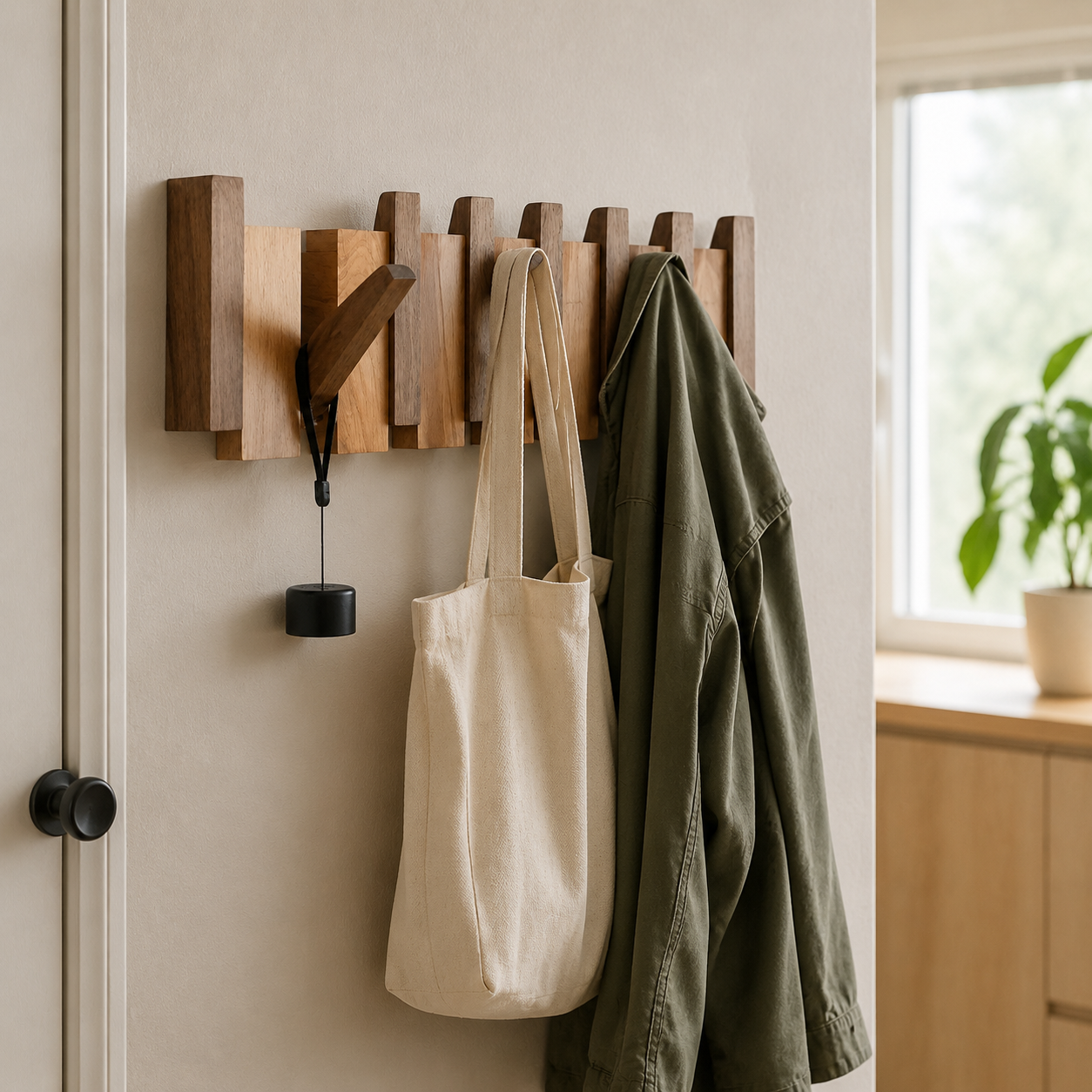 Wandgarderobe | Massives Holz, Klavier-inspiriertes Design 4