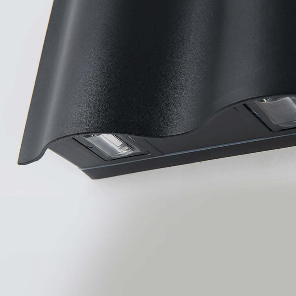 Wandleuchte | Gewelltes Aluminium, LED Up-Down-Beleuchtung 6