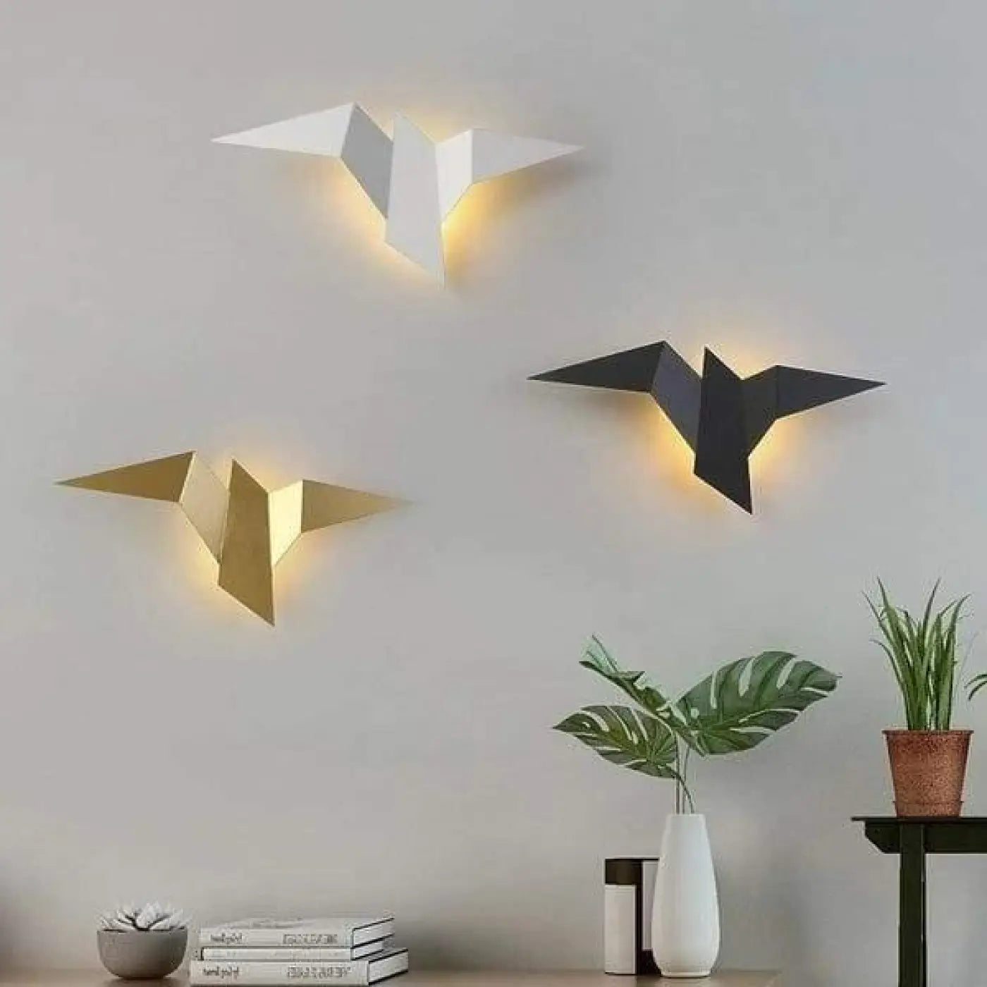 Wandleuchte | Vogelsilhouette, Gleichmäßige Lichtstreuung 1