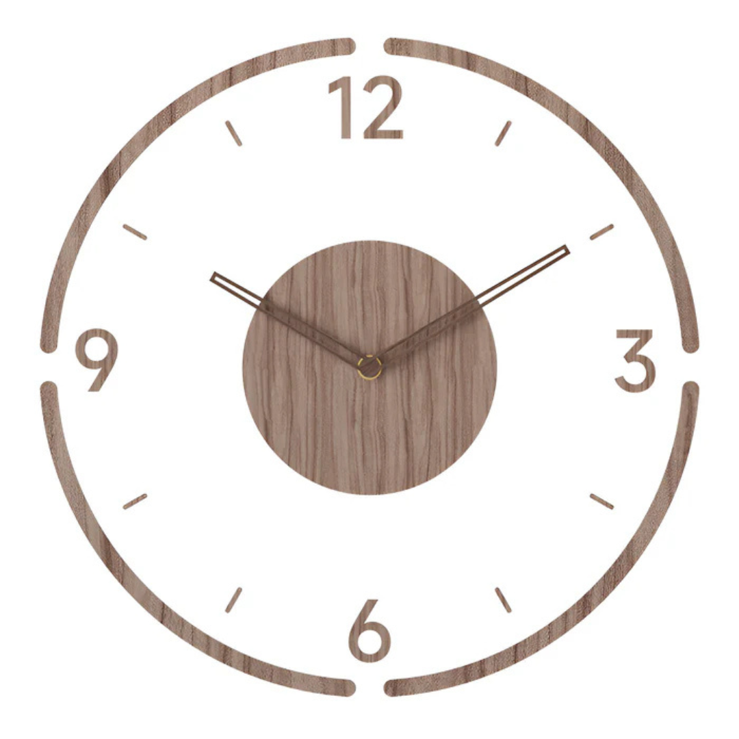 Wanduhr | Leises Quarzwerk, Acryl-Holzoptik 30 cm 1