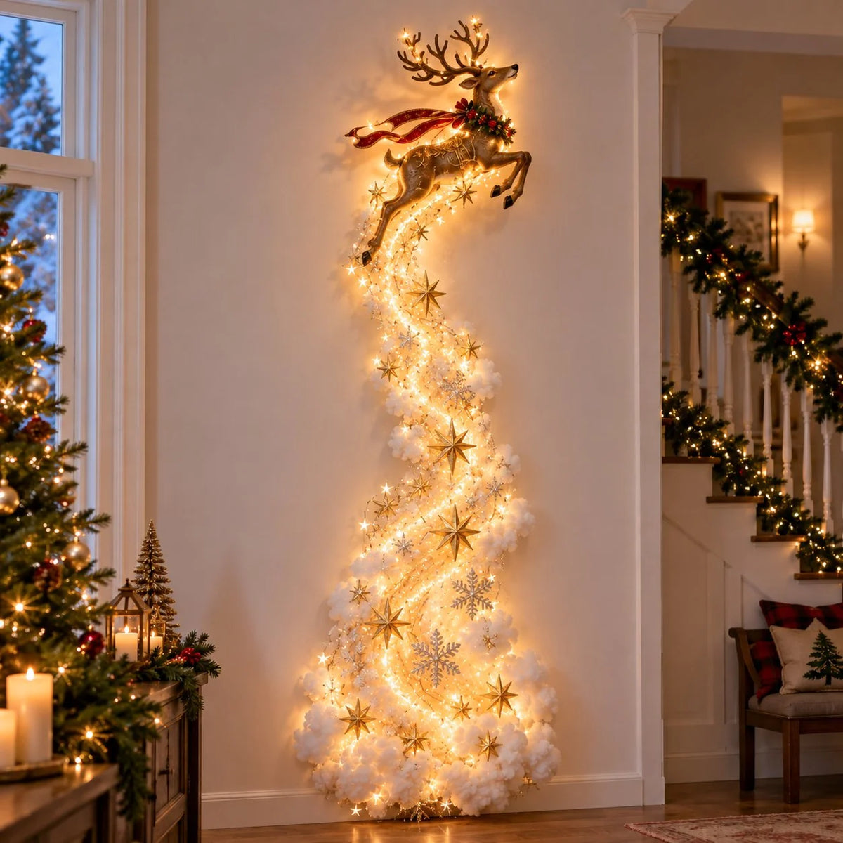 Weihnachtszauber Wandlicht – Festliches Design für Gemütliche Atmosphäre in Ihrem Zuhause 5