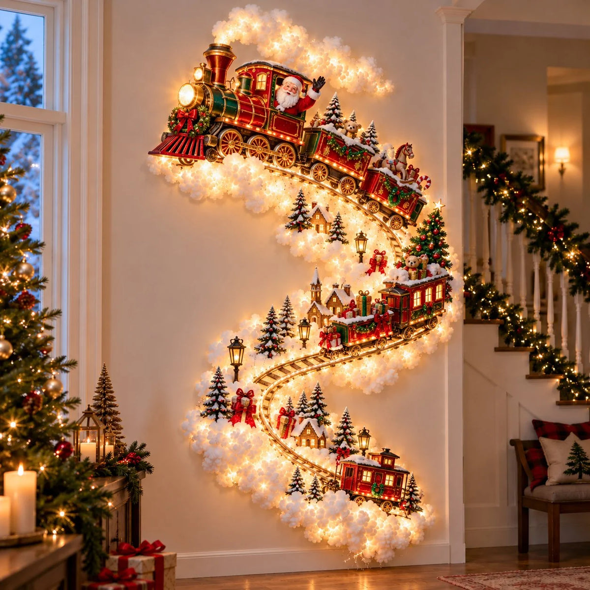 Weihnachtszauber Wandlicht – Festliches Design für Gemütliche Atmosphäre in Ihrem Zuhause 7