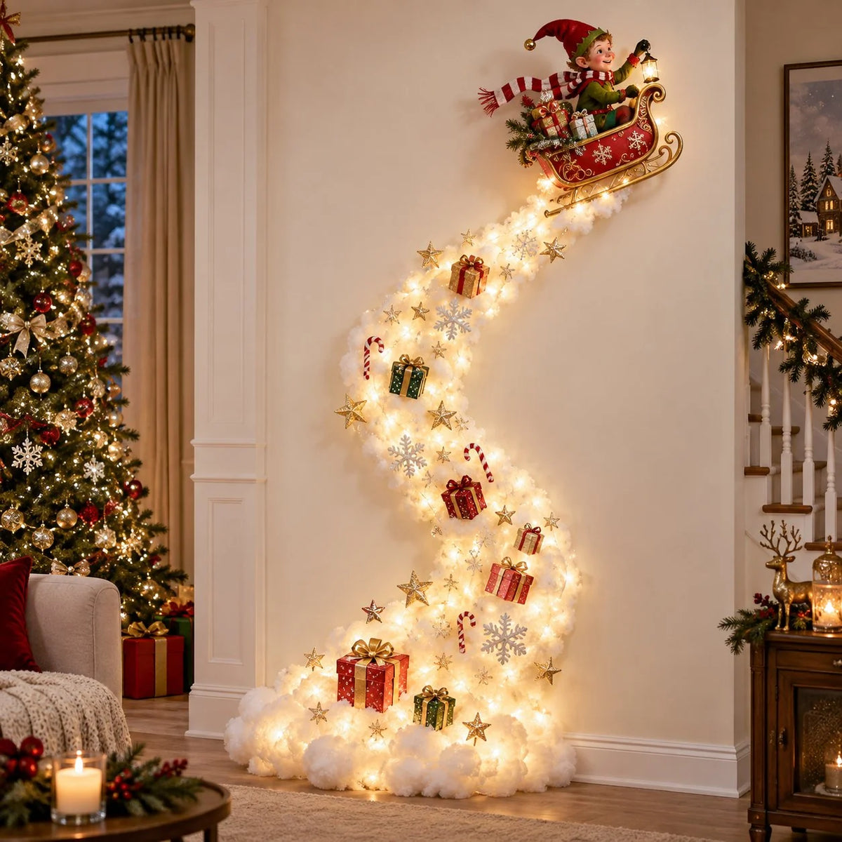 Weihnachtszauber Wandlicht – Festliches Design für Gemütliche Atmosphäre in Ihrem Zuhause 9