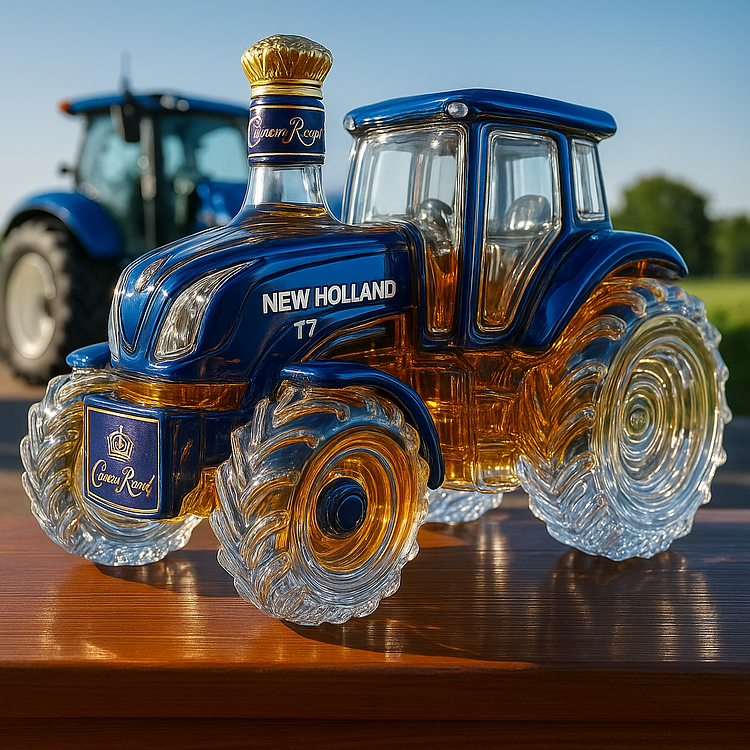 Whisky Flasche | Handgefertigtes Design, Traktorform 0