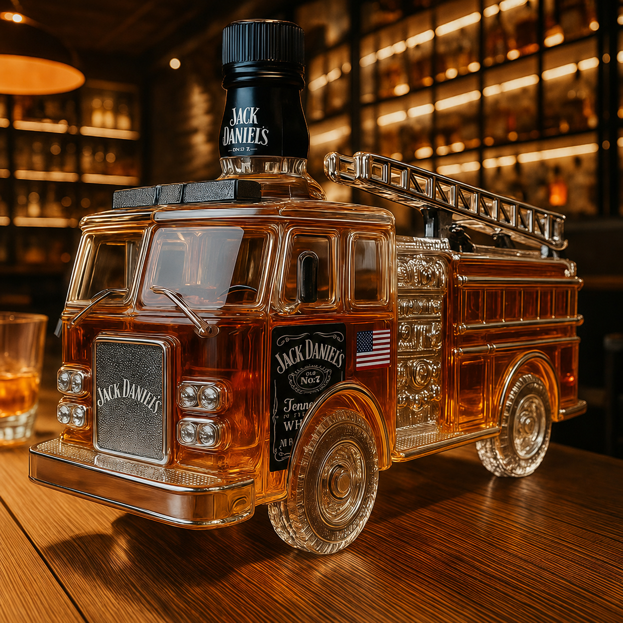 Whiskyflasche Firefighters Edition 400ml – Feuerwehr Design Glas Karaffe für Hausbar & Sammler