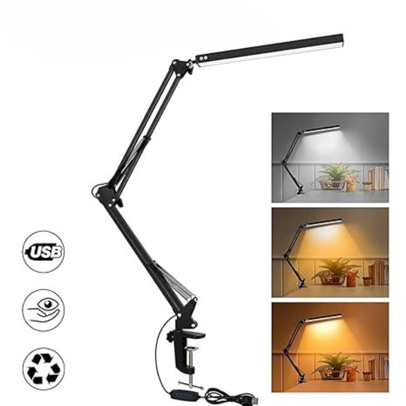 DeskGlow - Dimmbare LED-Schreibtischlampe mit verstellbarem Arm und Farbtemperatur