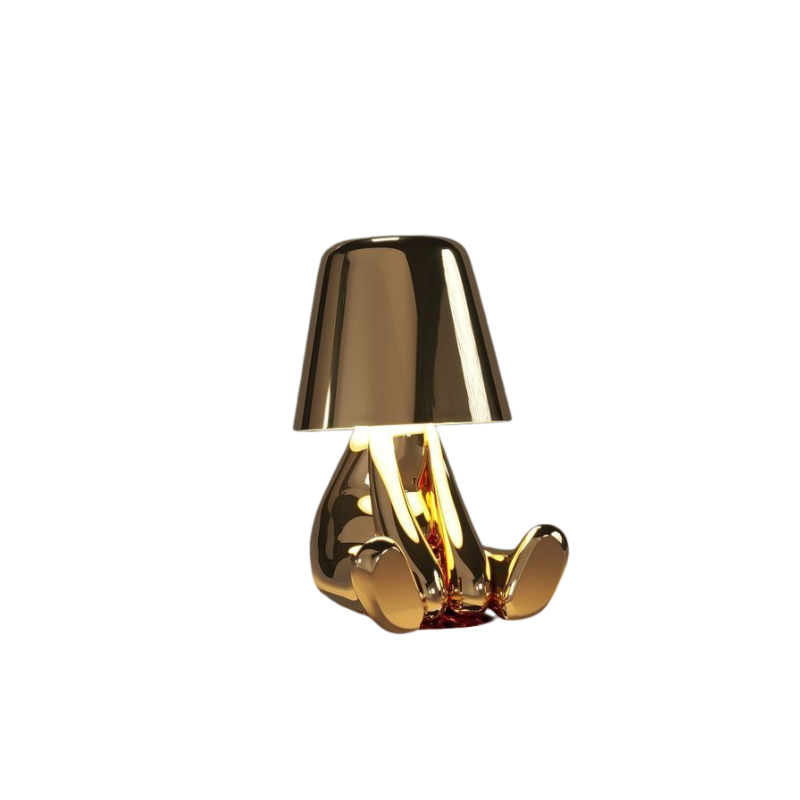 Kabellose Goldene Design-Tischlampe – Dimmbares LED Licht