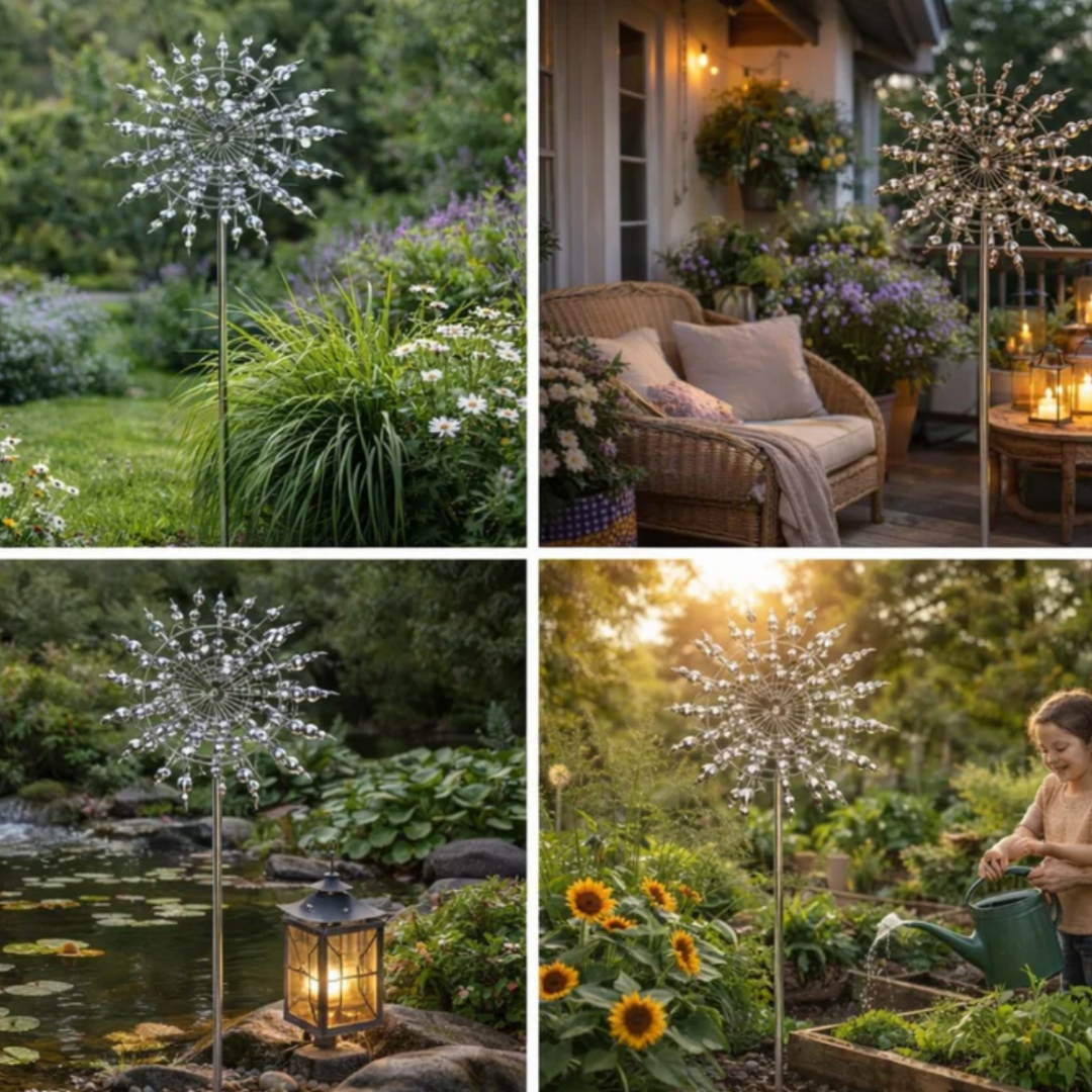 Windmühle | Handgemachte Flügel, Kugellagerdrehung für Garten 3