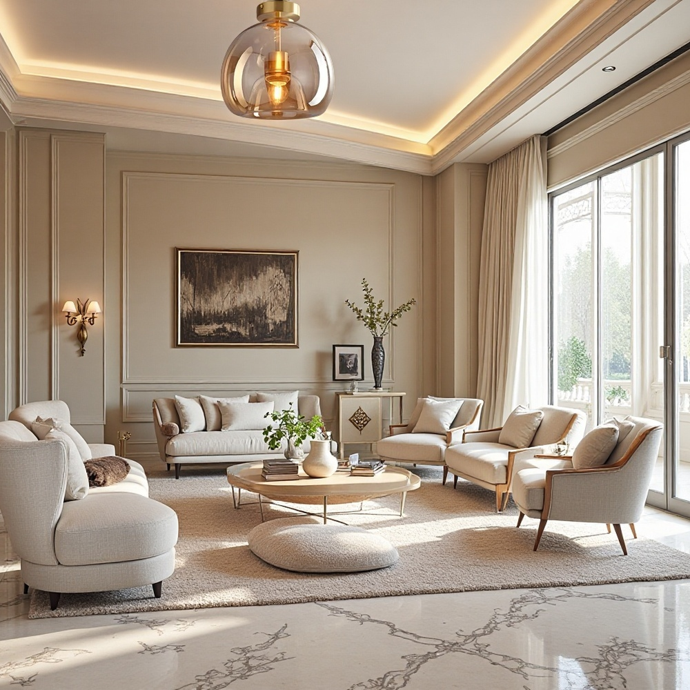 AuriLume Deckenlampe Modern Glas Kupferoptik für Wohnzimmer