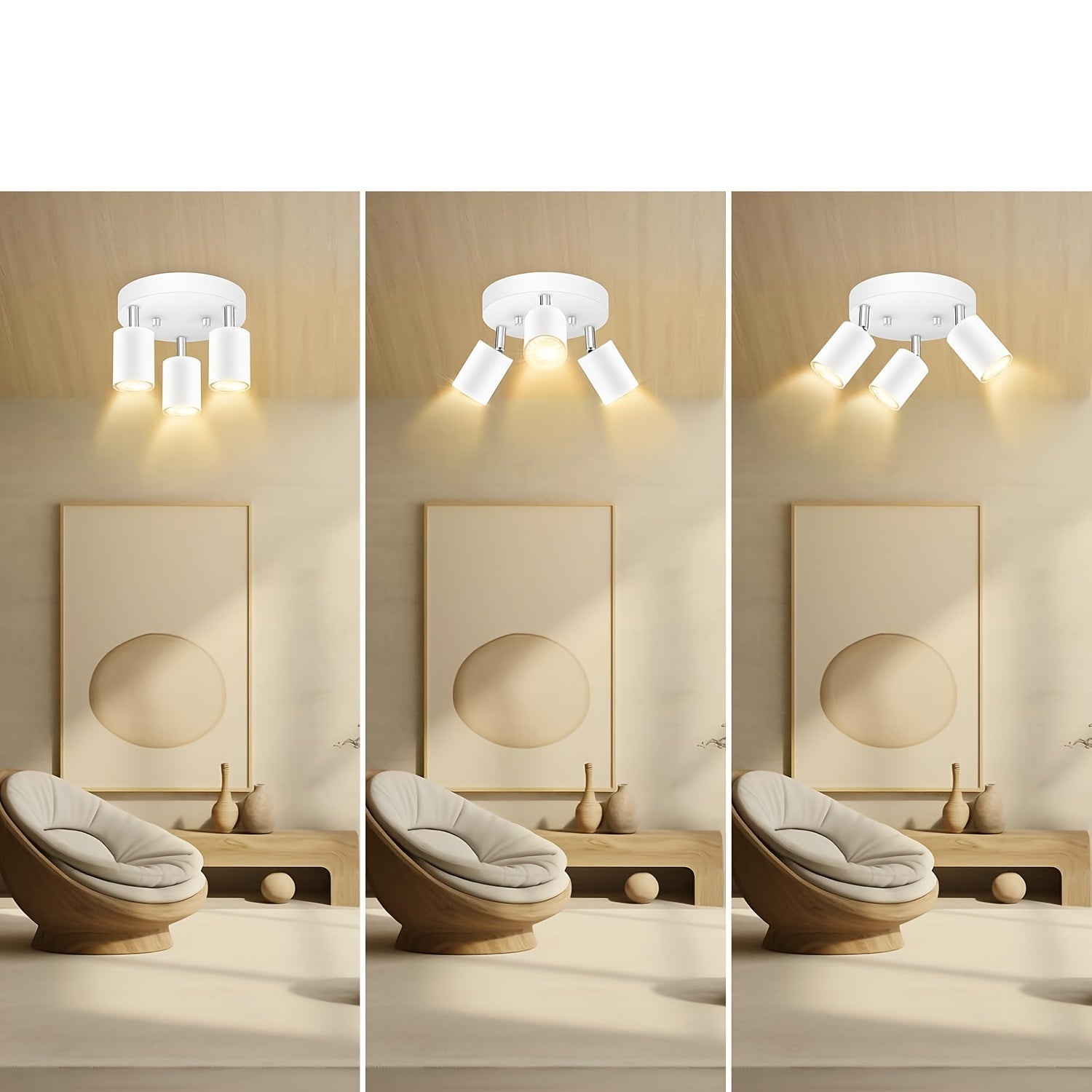 IllumiTurn - 3-Licht-Deckenstrahler mit verstellbaren Köpfen