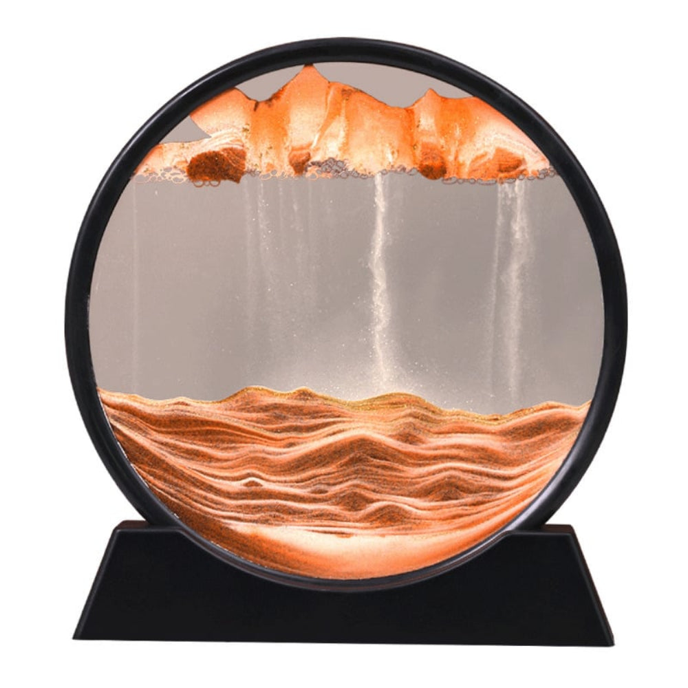Sandora 3D-Sanduhr, Modern, Bewegte Sandkunst, Glasdeko, Für Zuhause
