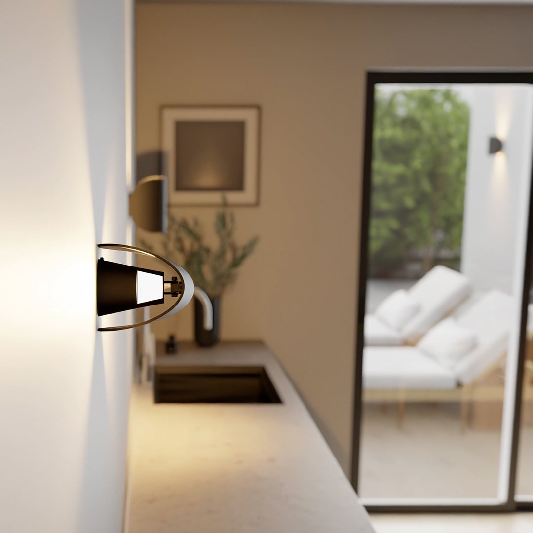 LumenTwist – Moderne LED-Wandlampe mit drehbarem Design