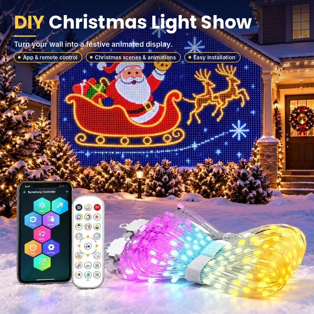 Intelligente RGB LED Pixel Vorhänge | App-gesteuerte Beleuchtung für Außenbereich Dekoration