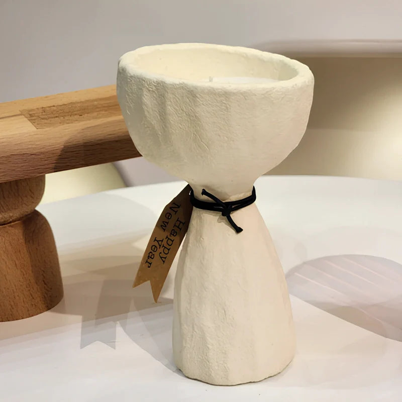 LumoFjord Kerzenhalter Skandi-Stil Steindesign Grau für Innen