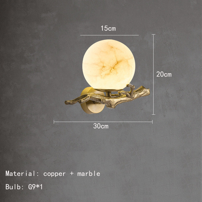 LuminaStone Kreative Marmor-Wandlampe – Modern Weiß Wohnzimmer