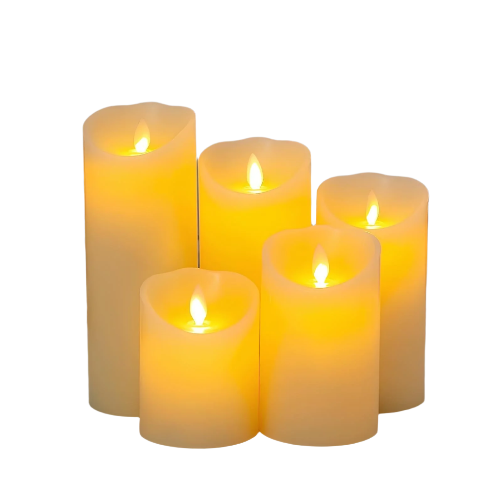 LumaBloc LED-Kerzen Set ohne Flamme Creme für Terrasse