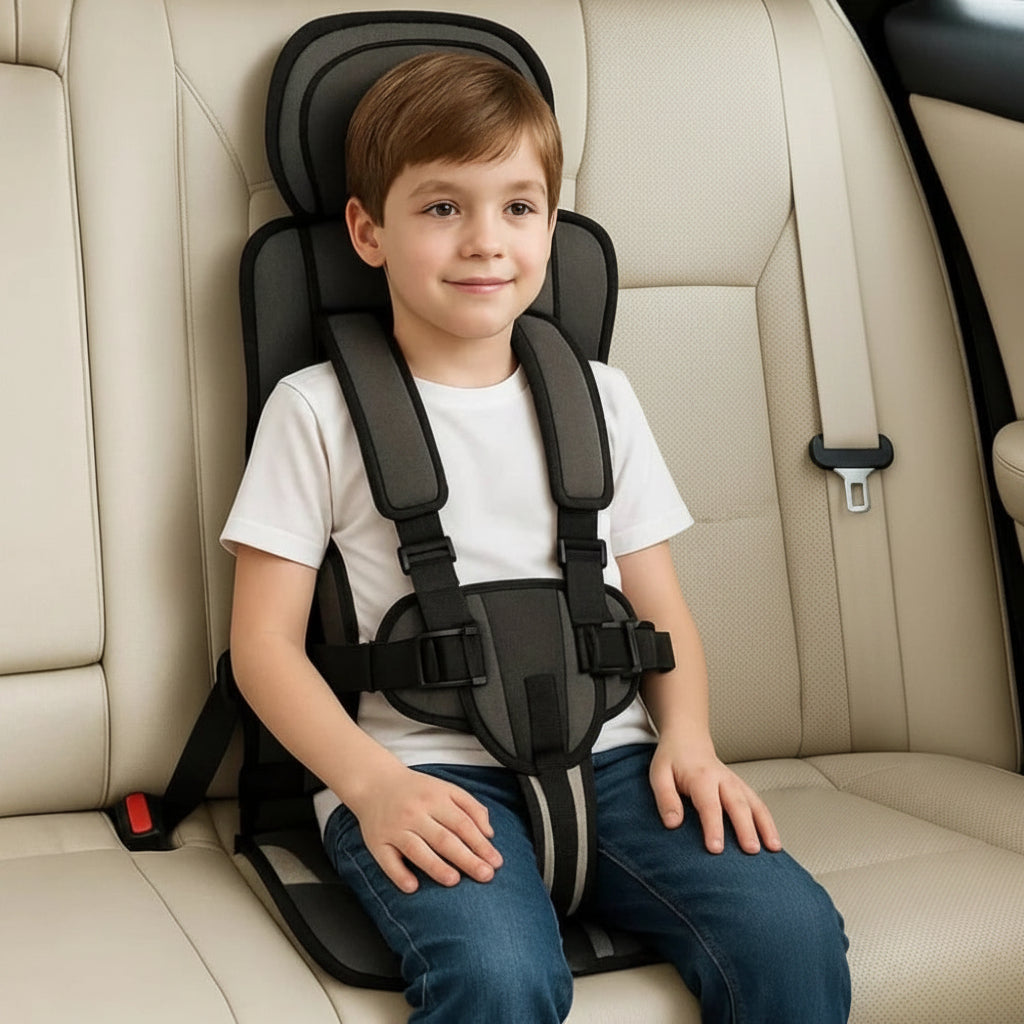 Tragbarer Autositz für Kinder – Sicherheitsgurt und Booster für Reisen