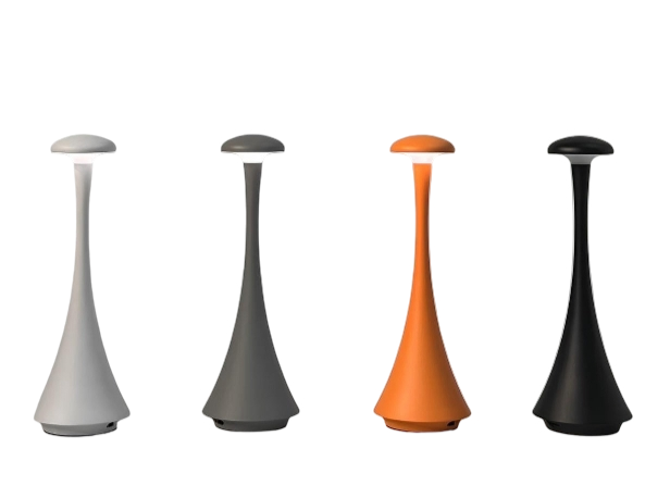 LumoSpire Design-Tischlampe LED Modern Dimmbar Schwarz für Wohnzimmer