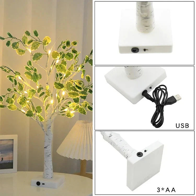 Lumora LED Baumlichter mit Grünen Blättern – Warmweiß Garten & Terrasse