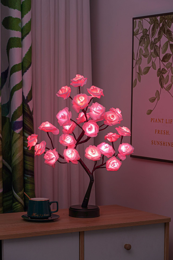 FloraGlow Flame – LED Deko-Lampe warmweiß für Wohnzimmer