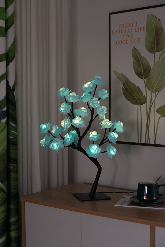 FloraGlow Flame – LED Deko-Lampe warmweiß für Wohnzimmer