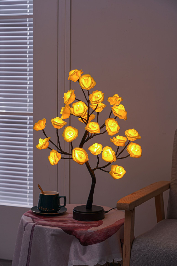 FloraGlow Flame – LED Deko-Lampe warmweiß für Wohnzimmer