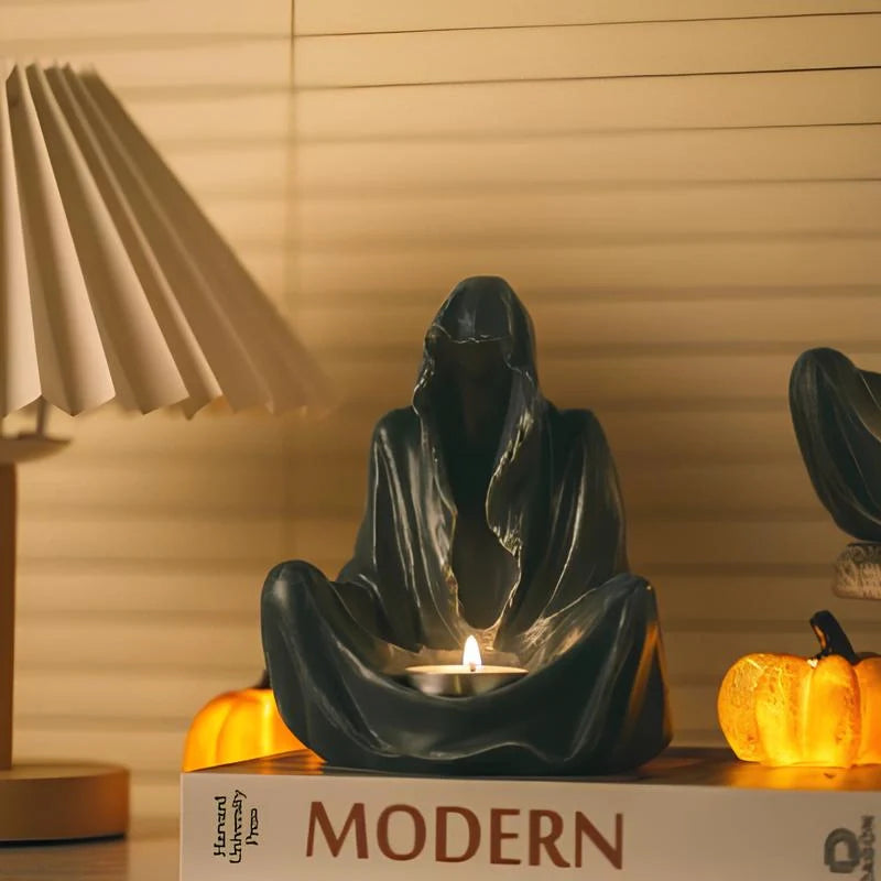 LumoAsh Kerzenhalter Vintage-Stil Dunkelgrau für Tischdeko Innen