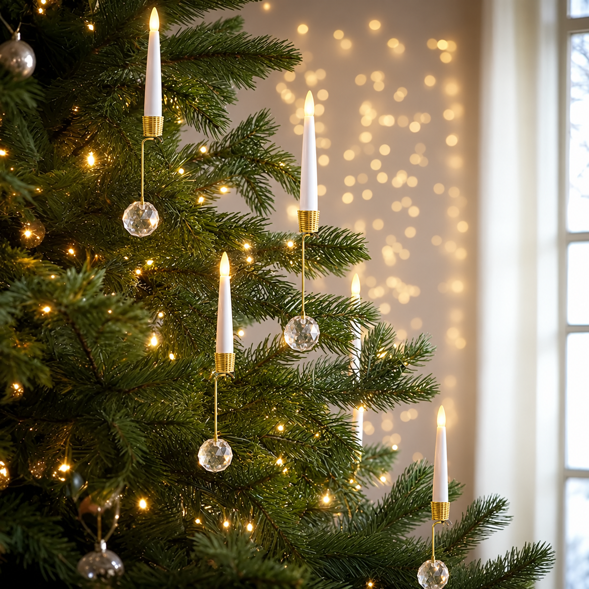 LED-Kerzen mit Timer für den Weihnachtsbaum – Realistischer Flackereffekt mit Fernbedienung