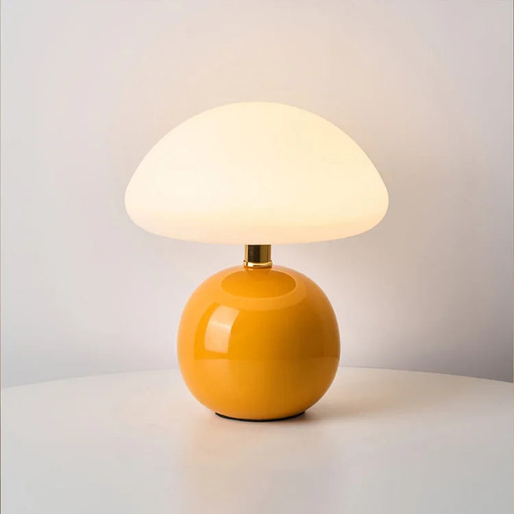LumoMushroom Retro Tischlampe Pilzform LED Warmlicht Wohnzimmer