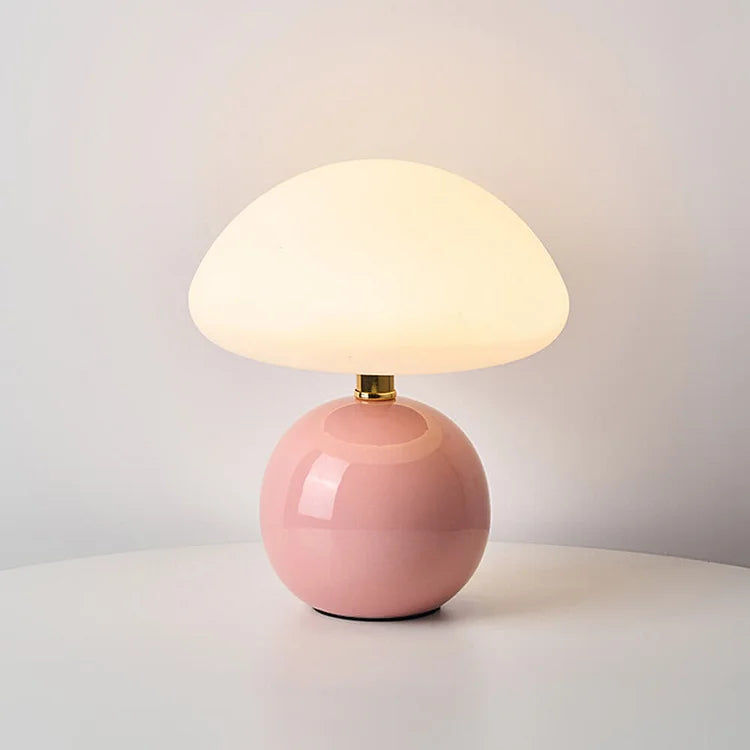 LumoMushroom Retro Tischlampe Pilzform LED Warmlicht Wohnzimmer