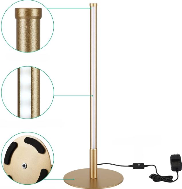 LustrousGold - Elegante goldene LED-Tischlampe